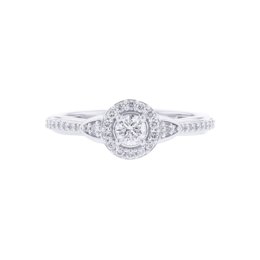 Paola Round Halo Ready for Love Diamond Engagement Ring