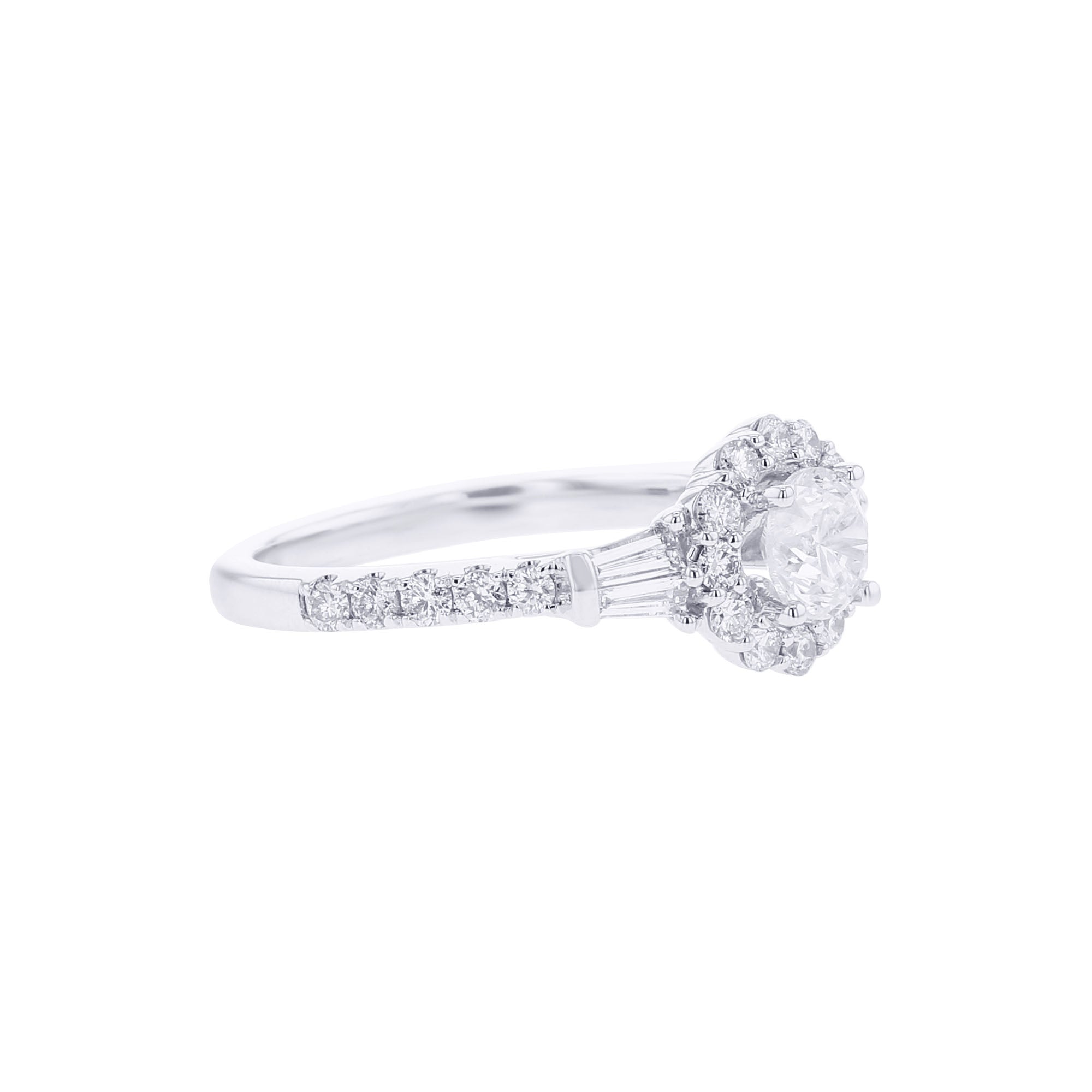 Kinsley Round Halo Ready for Love Diamond Engagement Ring