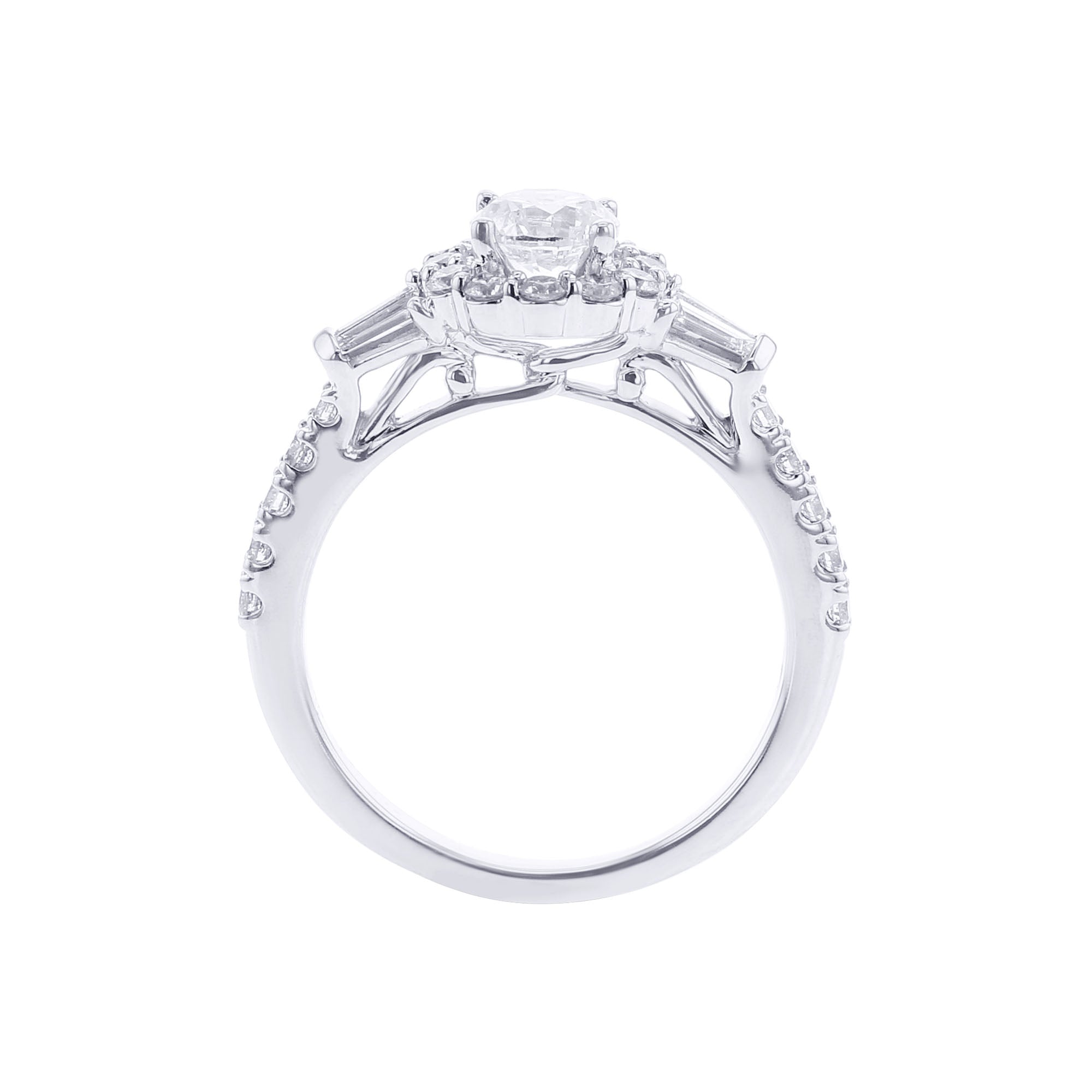 Kinsley Round Halo Ready for Love Diamond Engagement Ring