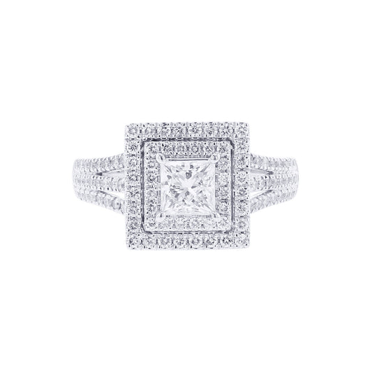 Millie Princess Double Halo Ready for Love Diamond Engagement Ring