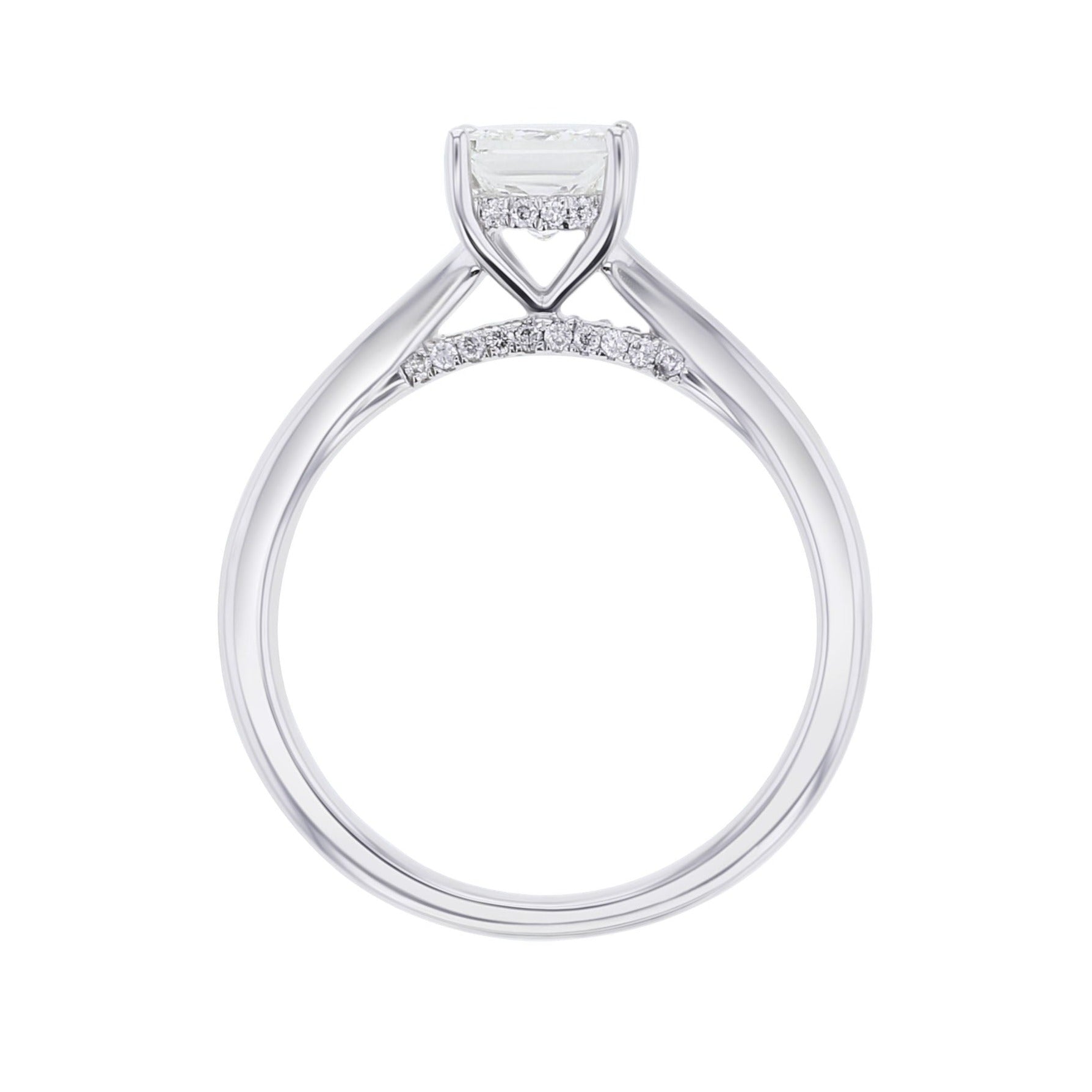 Esme Princess Hidden Halo Ready for Love Diamond Engagement Ring 3/4ct