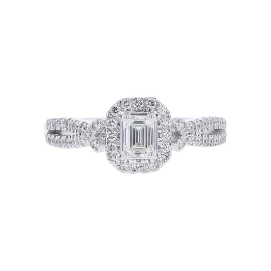 Aster Emerald Cut Ready for Love Diamond Engagement Ring