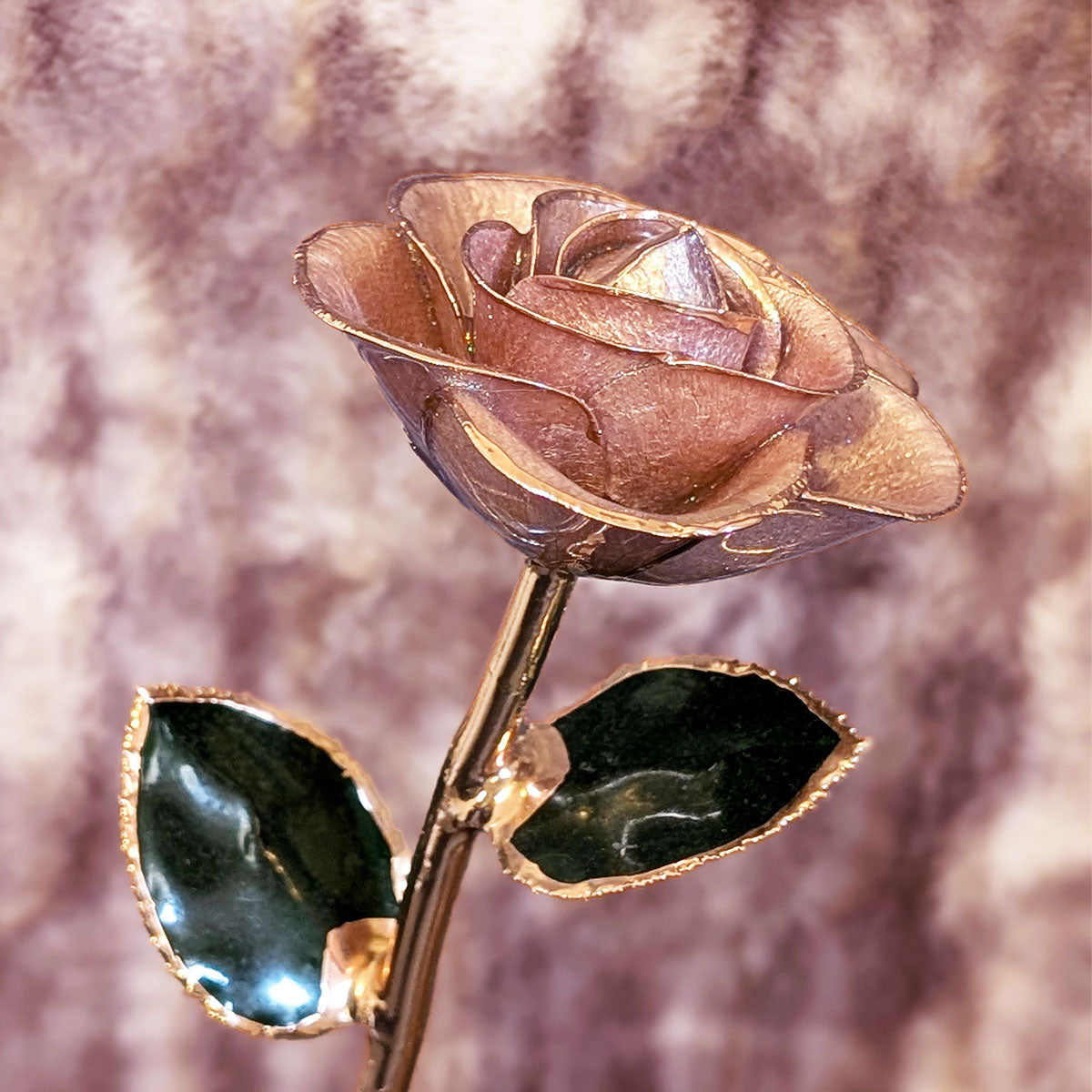 Frosted Lilac Rose Gold Dipped Rose