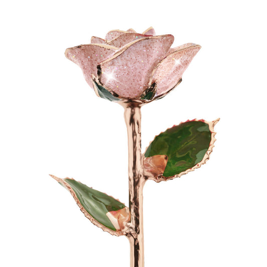 Frosted Lilac Rose Gold Dipped Rose