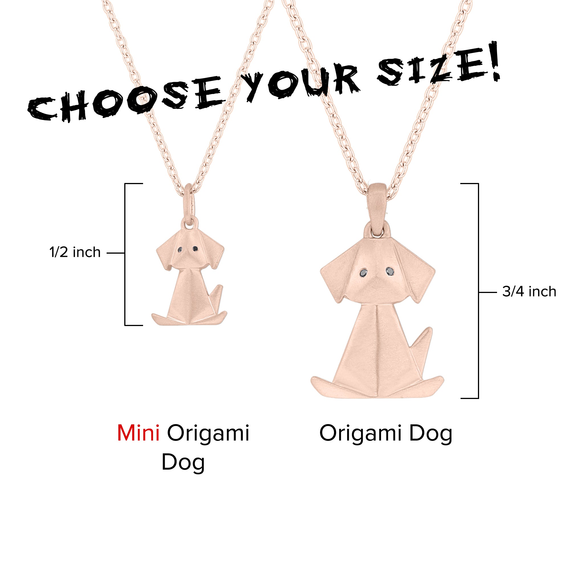 Mini Origami Dog Diamond Necklace Yellow Steven Singer Jewelers