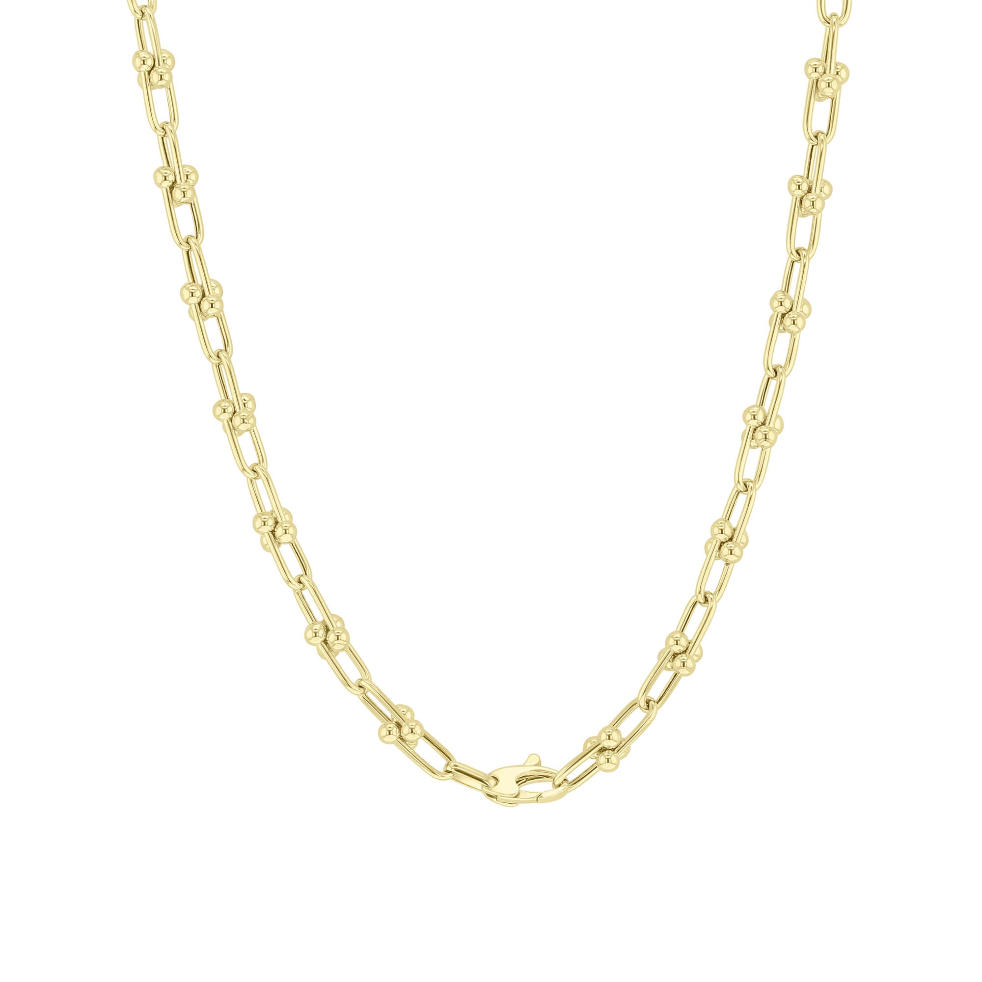 Contender U Link Gold Chain Necklace 18“