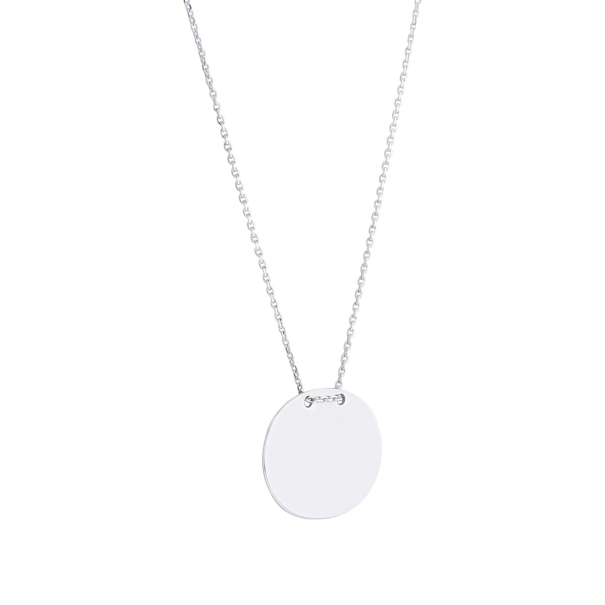 Silver Oval Plate Necklace