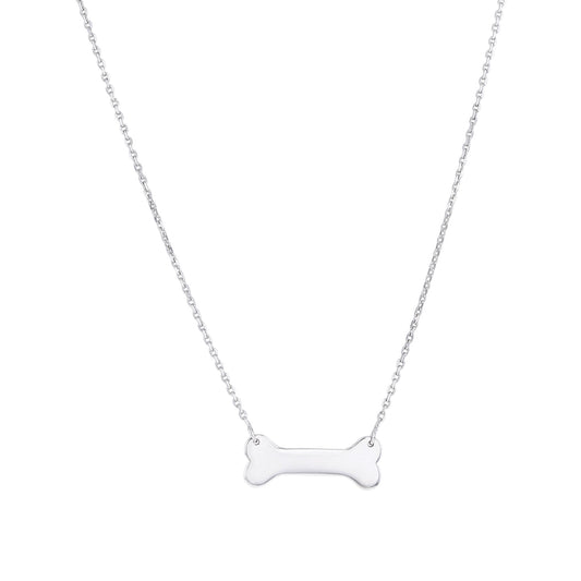 Silver Dog Bone Necklace