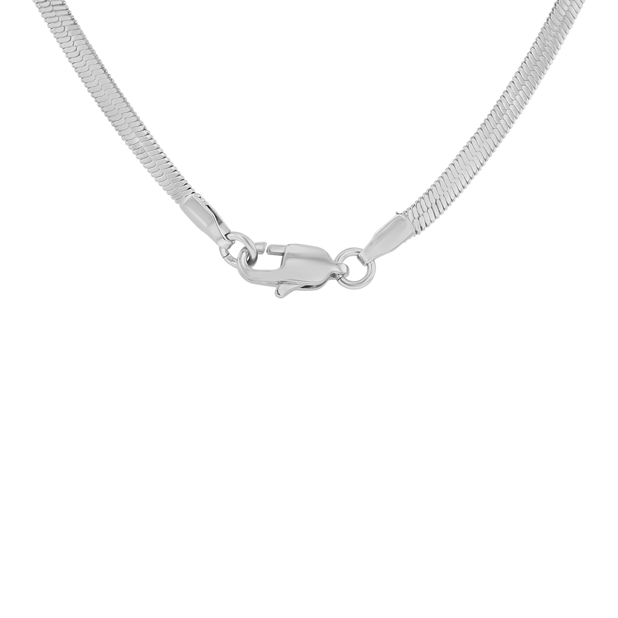 Hudson Stainless Steel Herringbone Chain Necklace