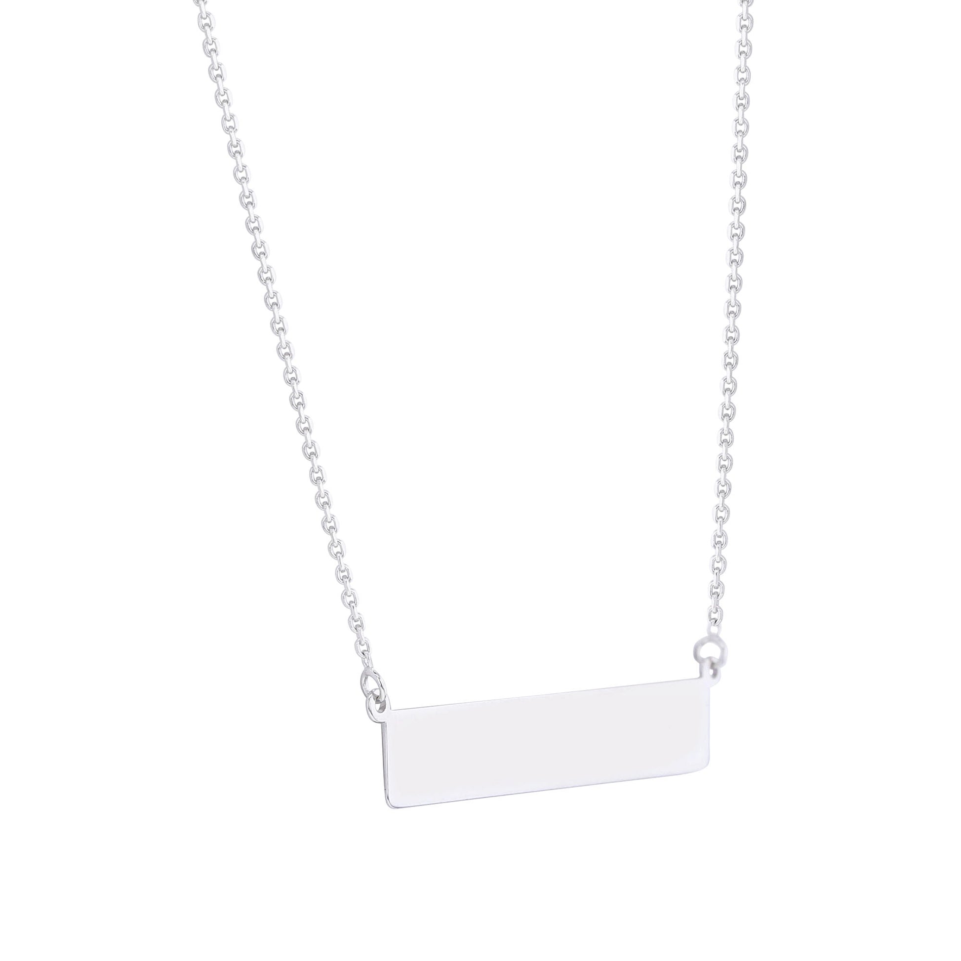 Silver Horizontal Bar Necklace