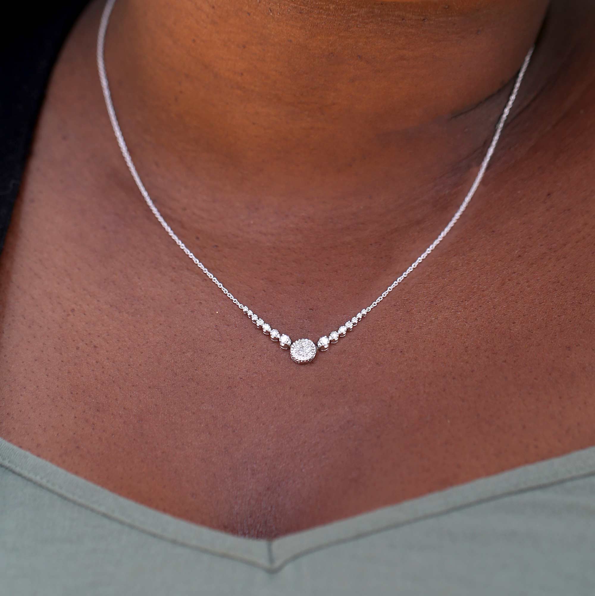 Silver Edwige Diamond Necklace