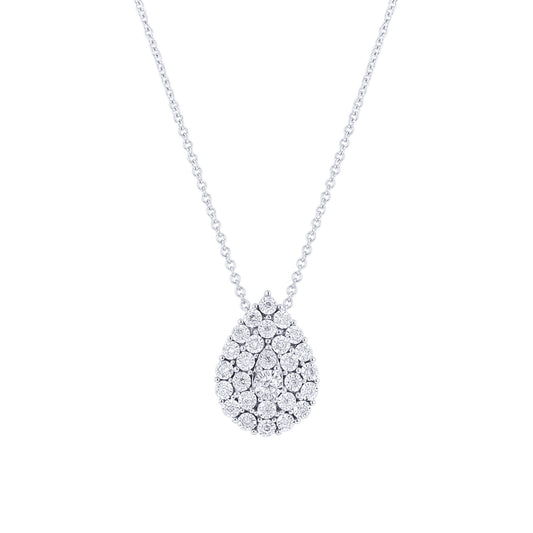 Nebula Pear Cluster Diamond Necklace 1/6ct