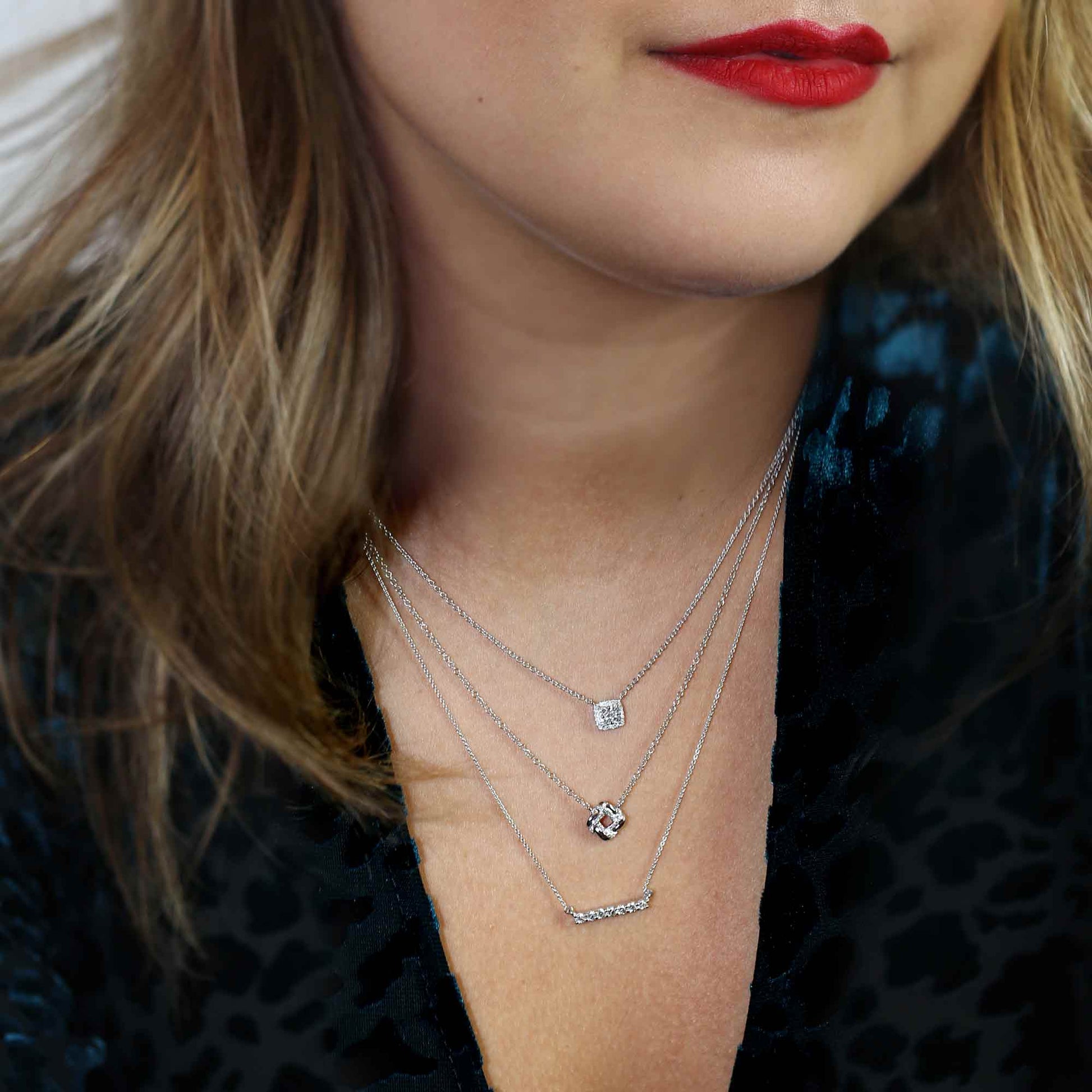 Luxe Diamond Knot Necklace