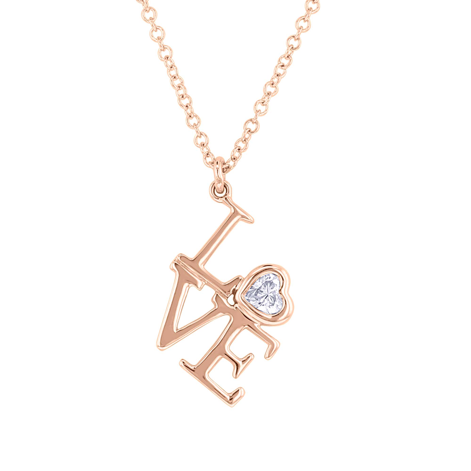 Philly Love Bezel Diamond Necklace