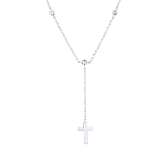 Grace Diamond Cross Lariat Necklace