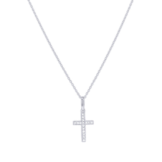 Delicate Diamond Cross Necklace