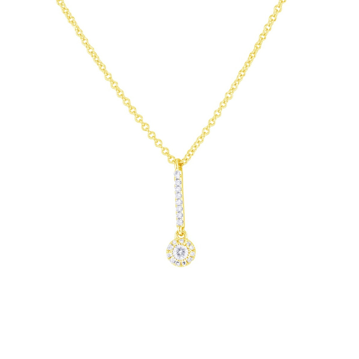 Miraval Halo Diamond Drop Necklace