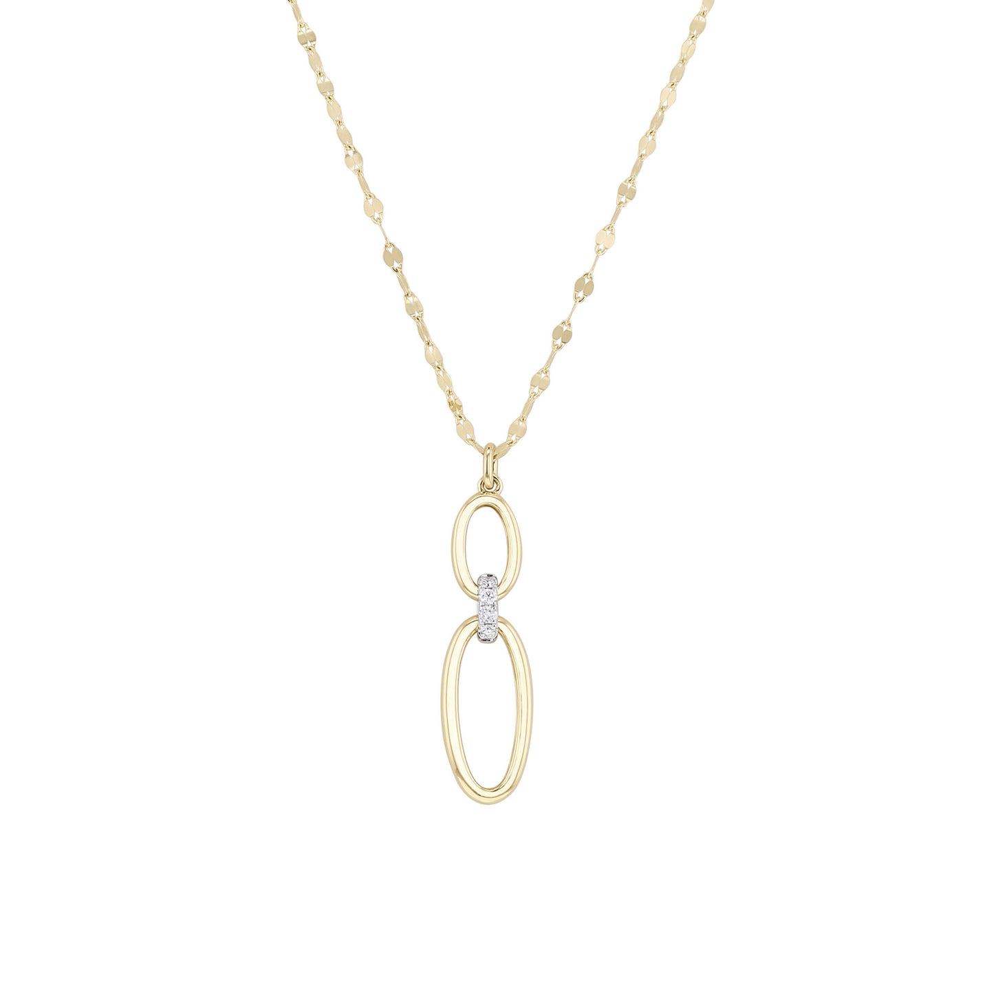 Oriana Oval Link Diamond Necklace