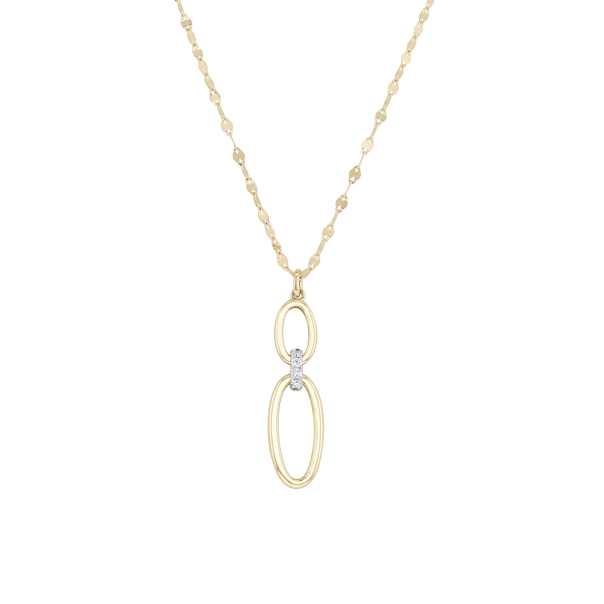 Oriana Oval Link Diamond Necklace