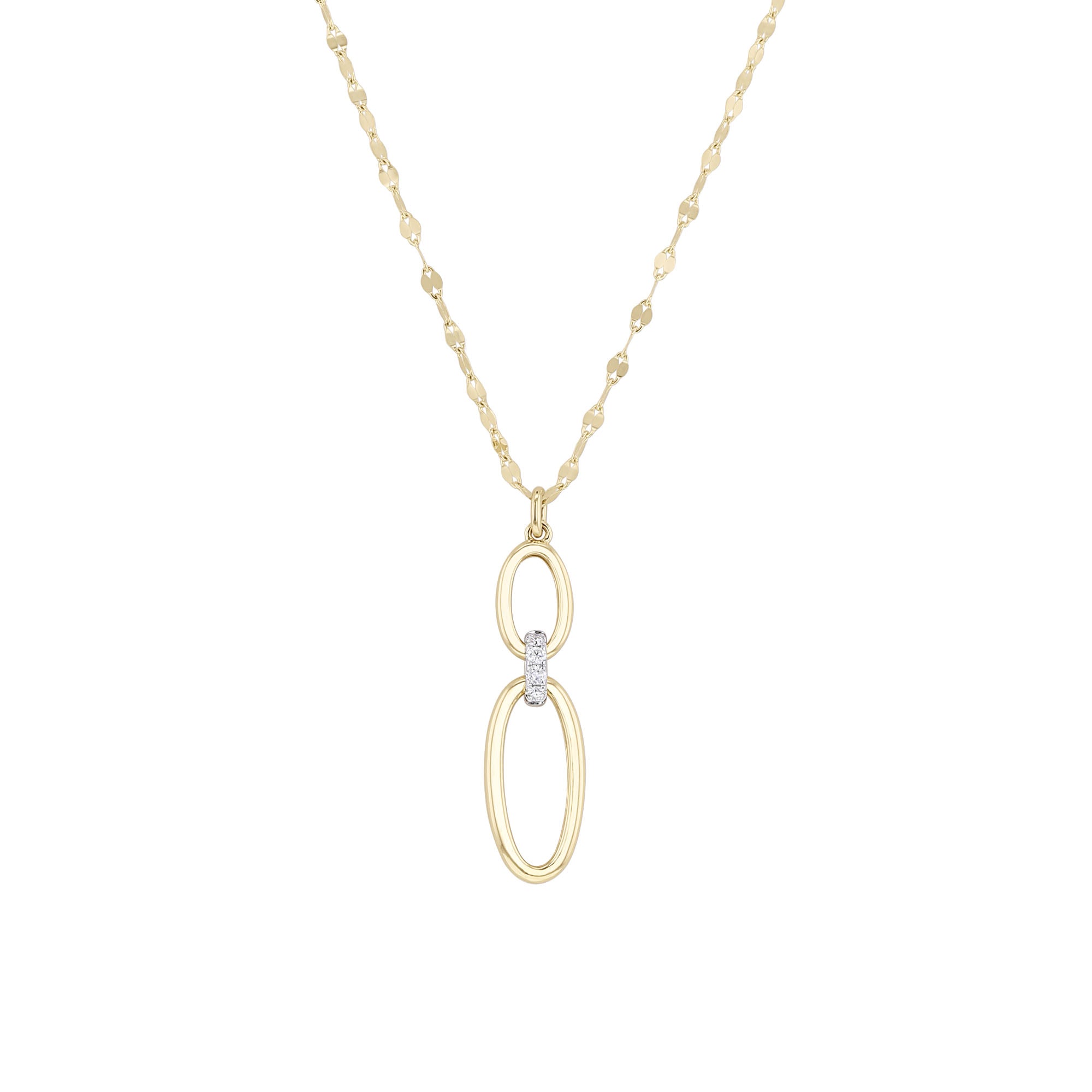 Oriana Oval Link Diamond Necklace