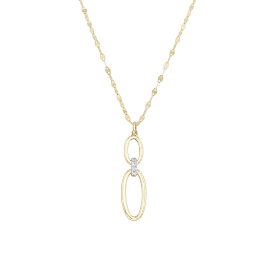 Oriana Oval Link Diamond Necklace