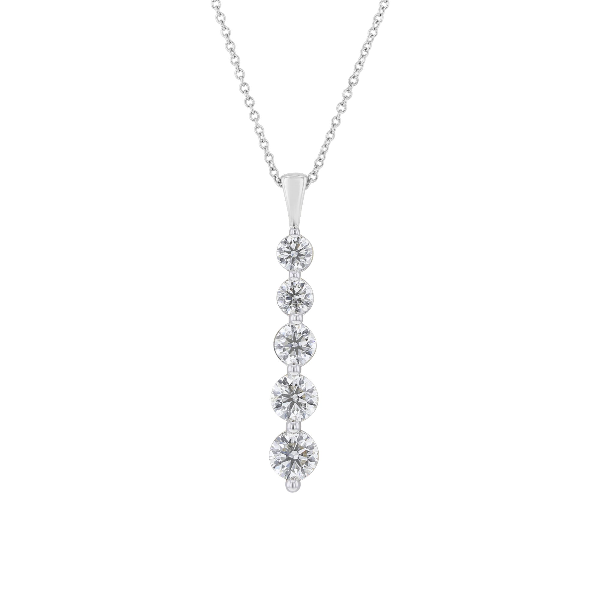 Journey Five Stone Diamond Necklace 1 1/2ct