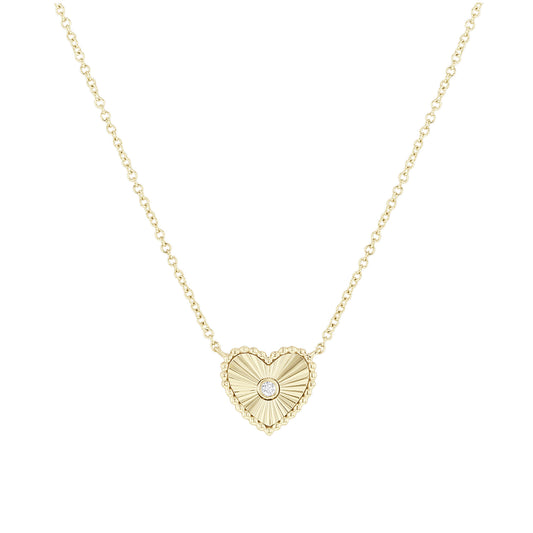 Frilled Heart Diamond Necklace