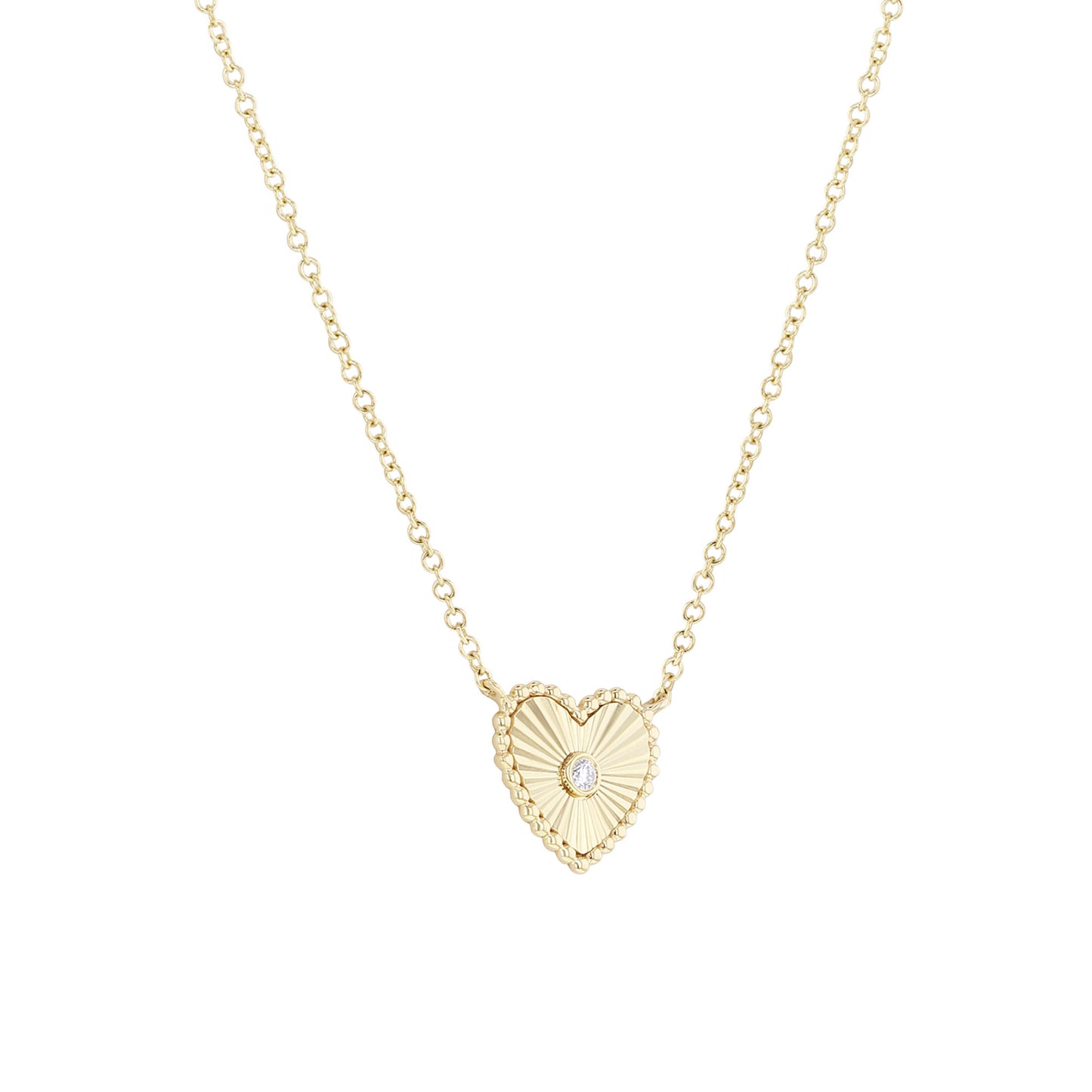 Frilled Heart Diamond Necklace