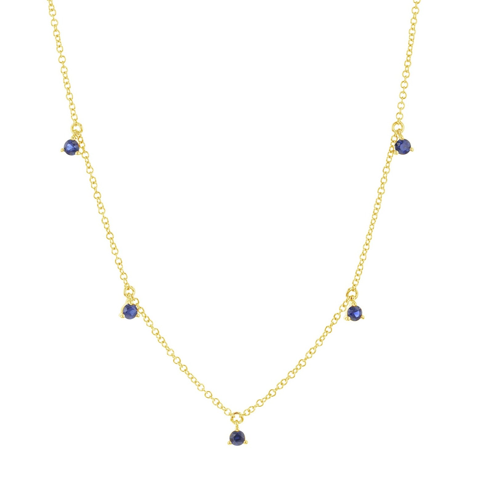 Sassy Sapphire Station Necklace