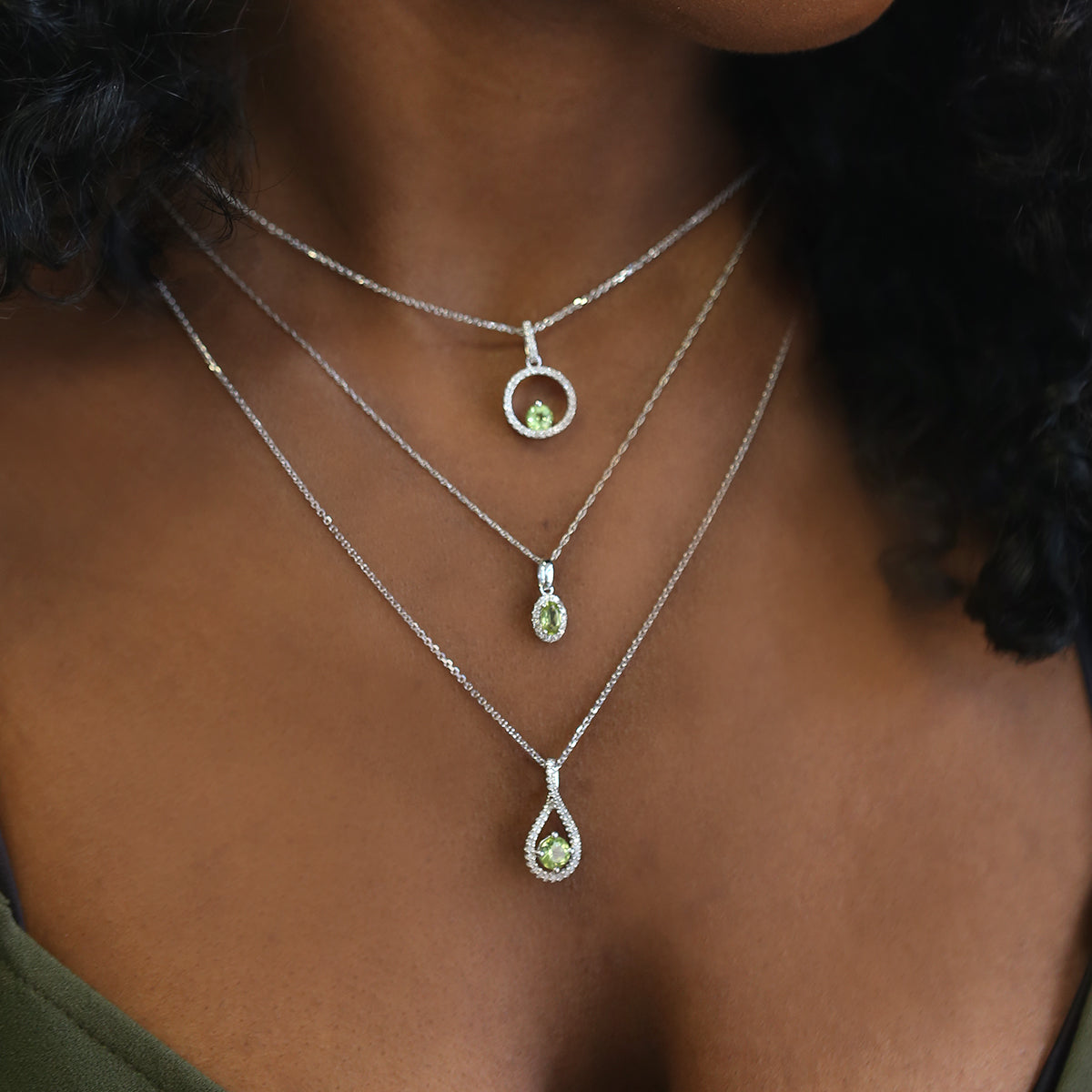 Popsicle Peridot & Diamond Necklace