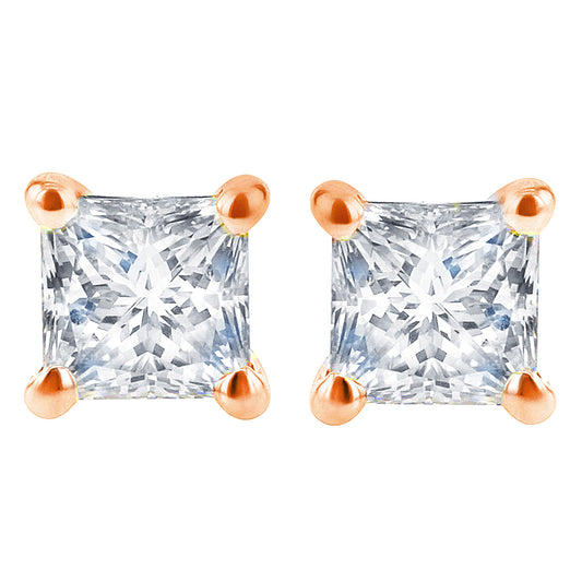 Princess Bella Diamond Stud Earrings 1 1/2ct