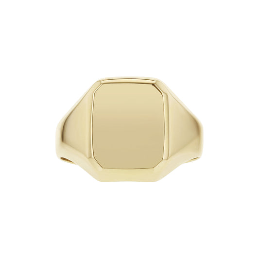 Gold Rectangle Signet Ring