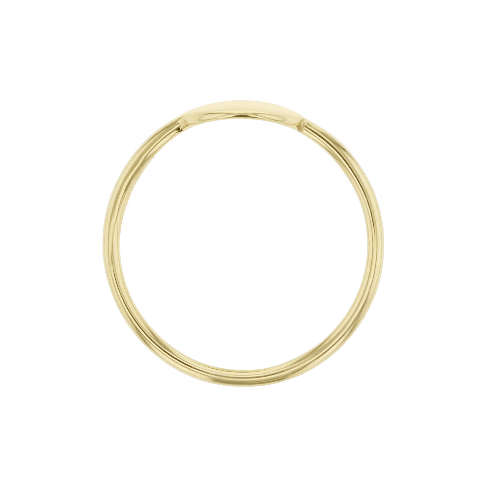 Gold Round Disc Ring