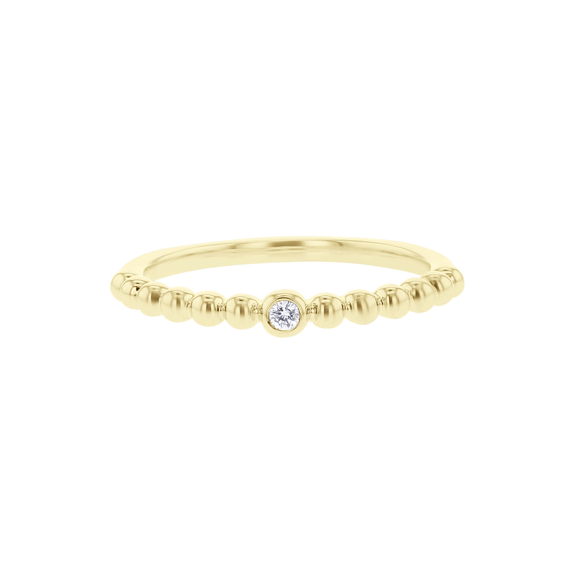 Bubble Bezel Diamond Ring