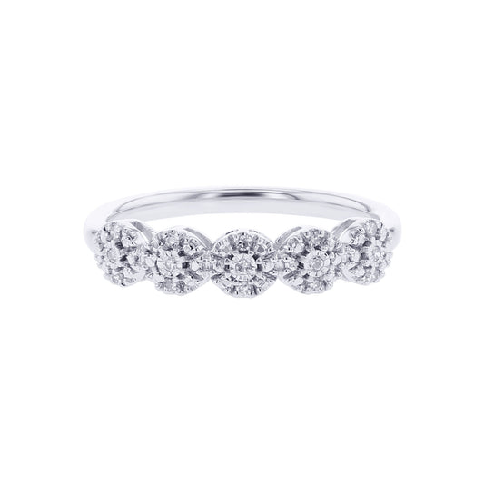 Heavenly Halo Silver Diamond Ring