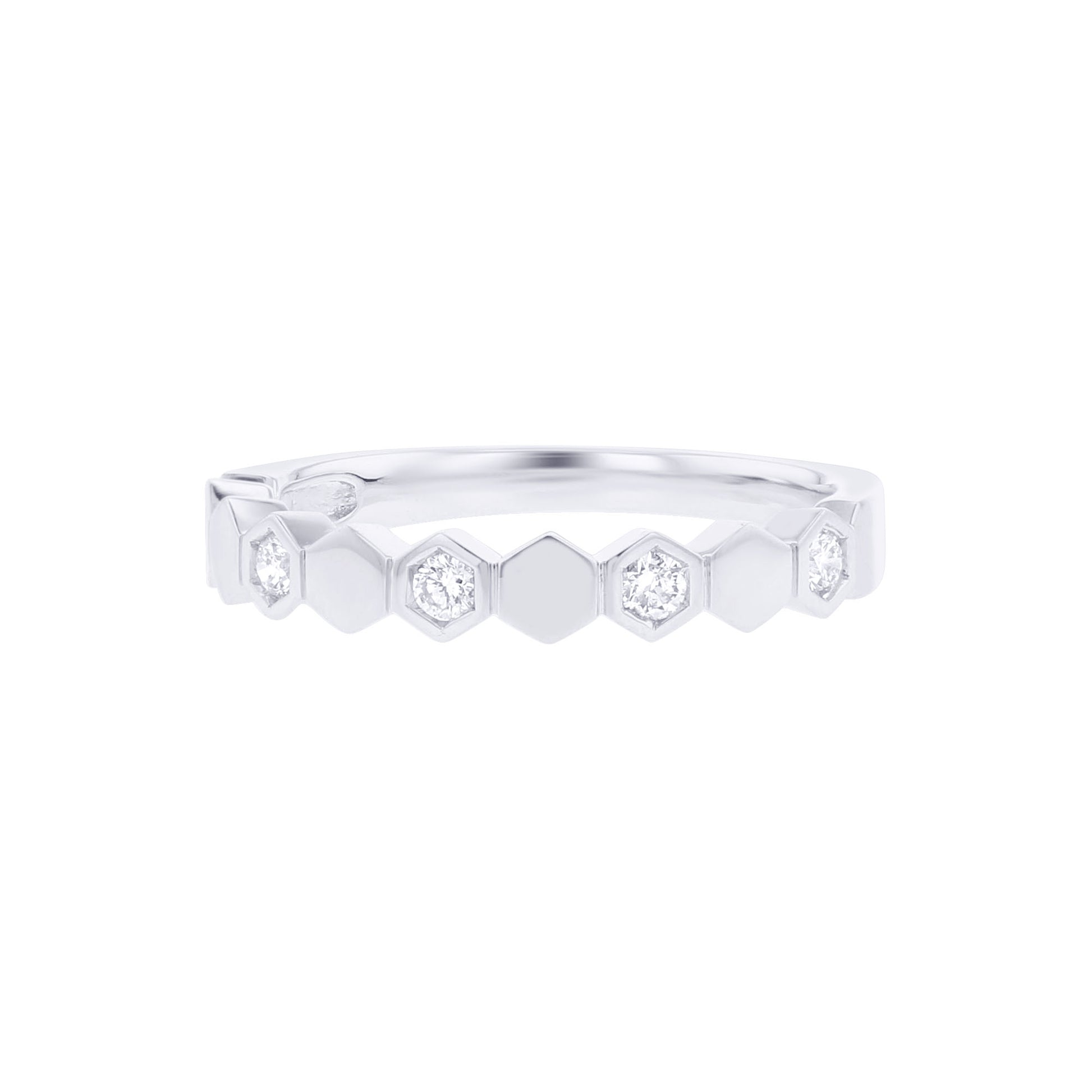 Geometric Stackable Diamond Ring