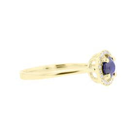 Marlais Sapphire and Diamond Halo Ring