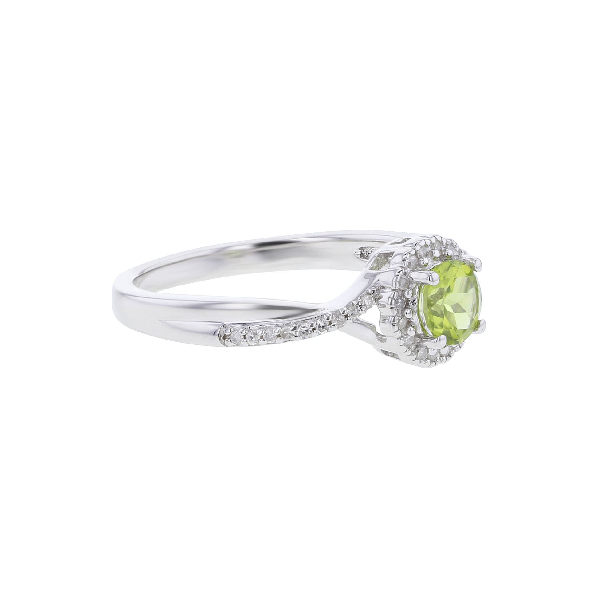 Silver Sweet Treat Peridot & Diamond Ring