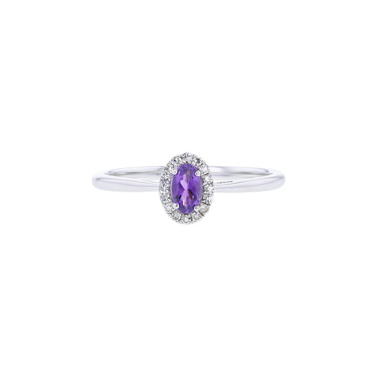 Popsicle Amethyst & Diamond Ring