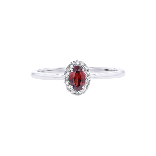 Popsicle Garnet & Diamond Ring