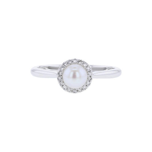 Popsicle Pearl & Diamond Ring