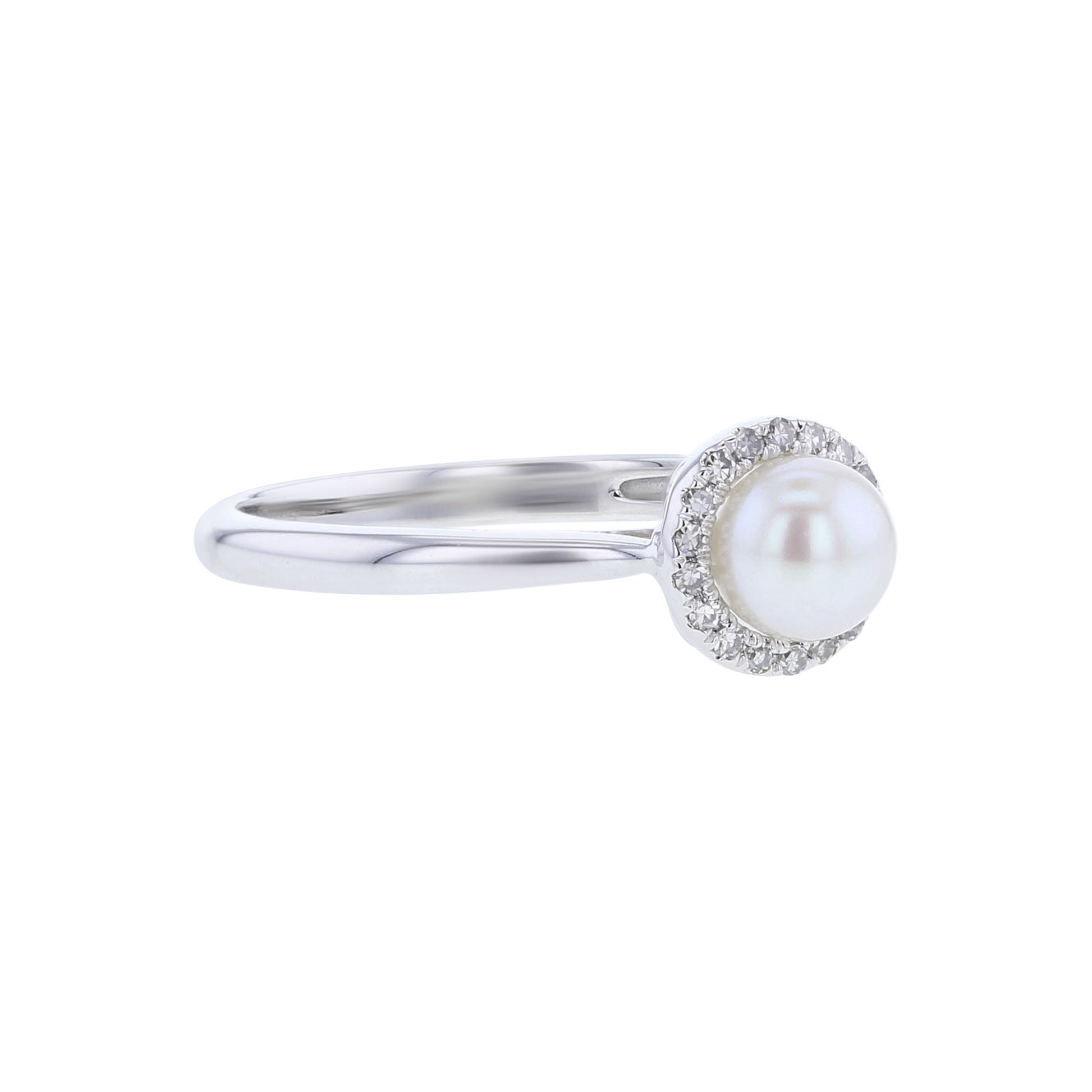 Popsicle Pearl & Diamond Ring