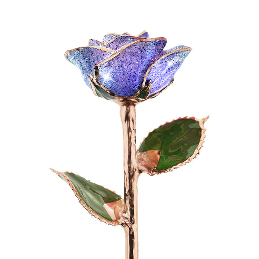 Periwinkle Rose Gold Dipped Rose