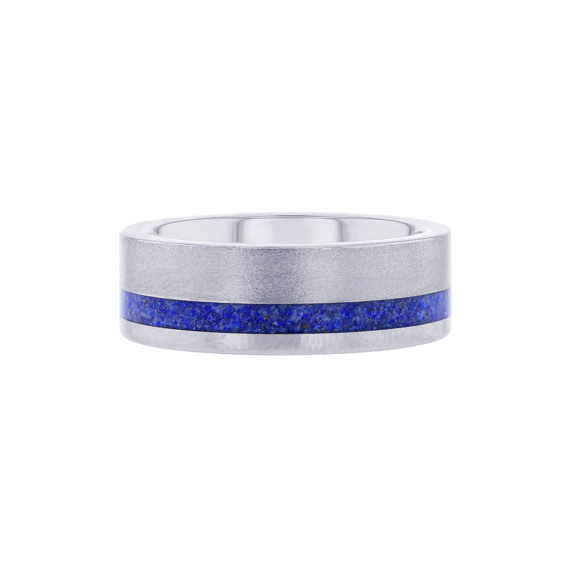 Wyatt Lapis Lazuli & Tungsten Wedding Ring