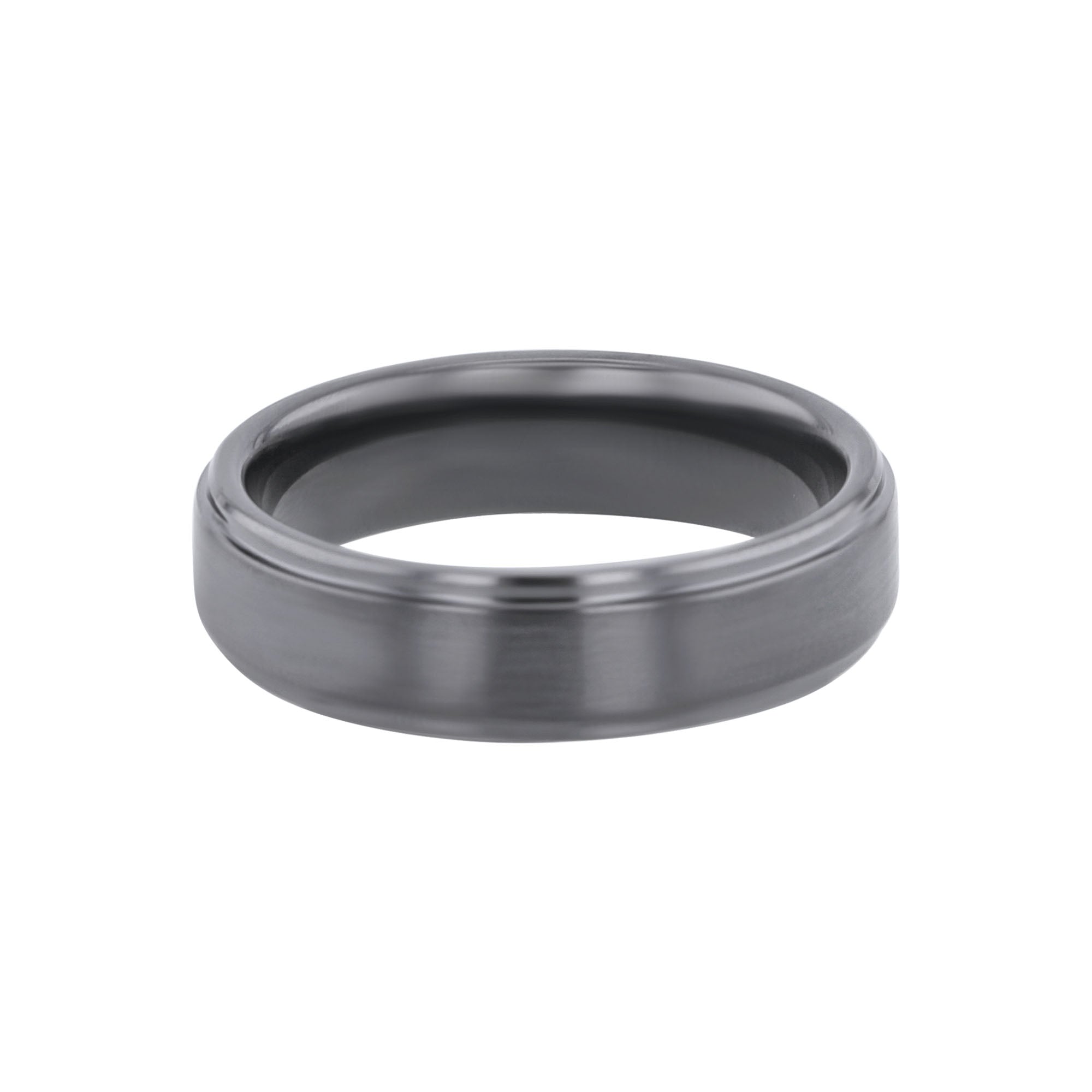 Ajax Black Ceramic Wedding Ring - 6mm