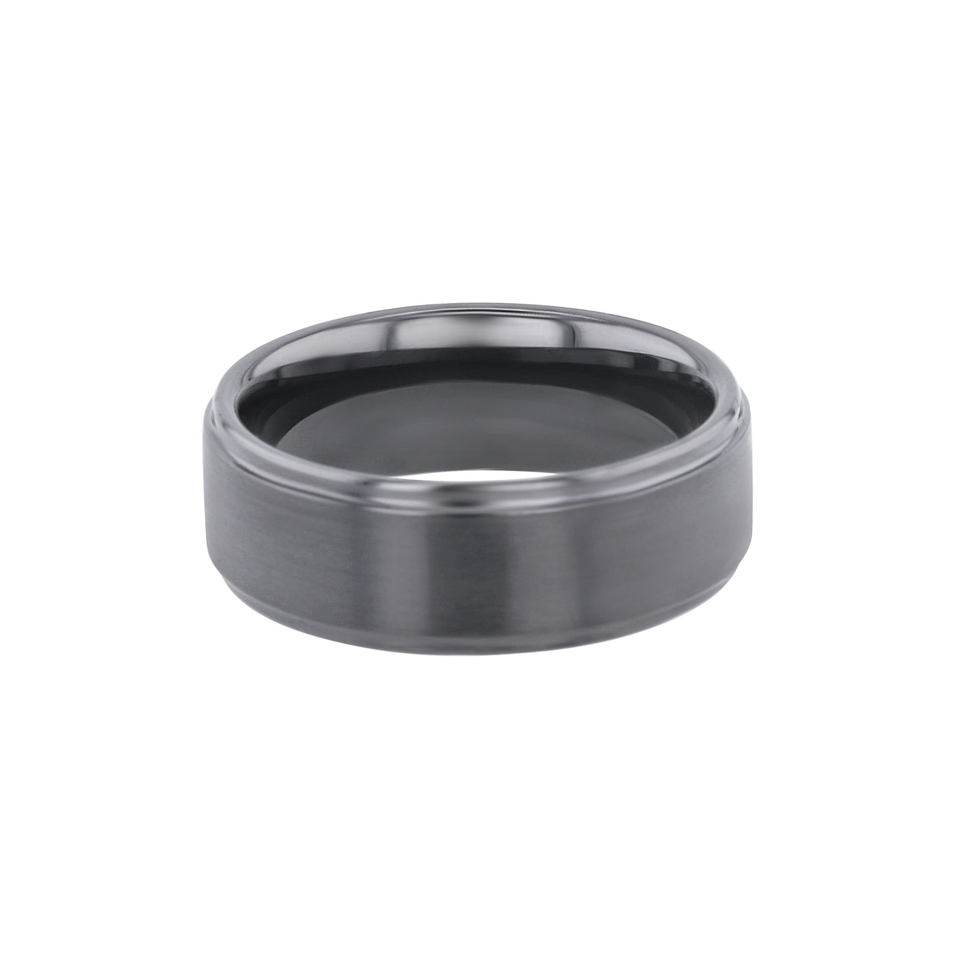 Ajax Black Ceramic Wedding Ring - 8mm