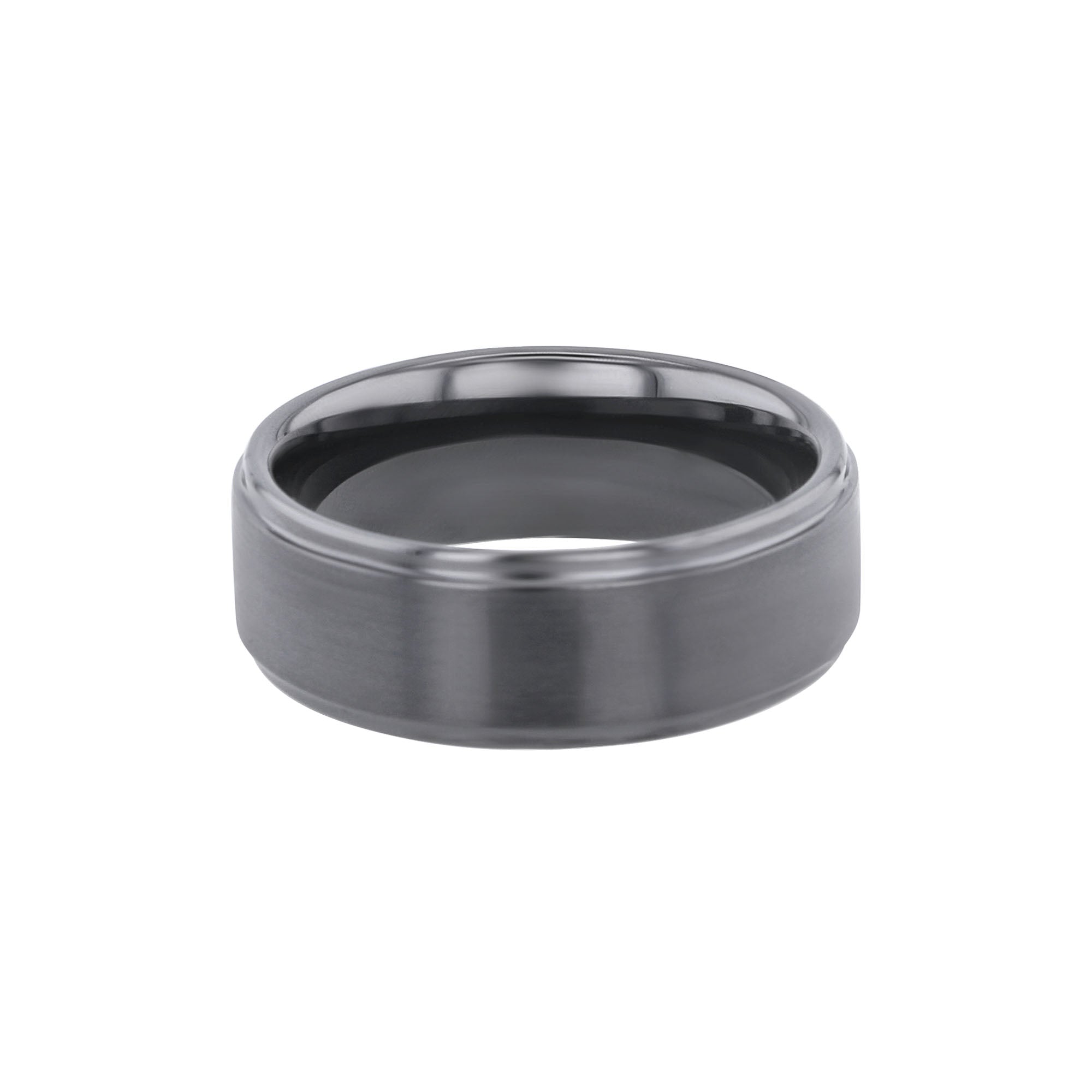 Ajax Black Ceramic Wedding Ring - 8mm