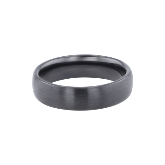 Phoenix Black Ceramic Domed Wedding Ring - 6mm