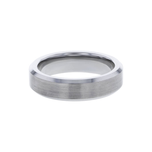 Calvin Tungsten Beveled Wedding Ring - 6mm