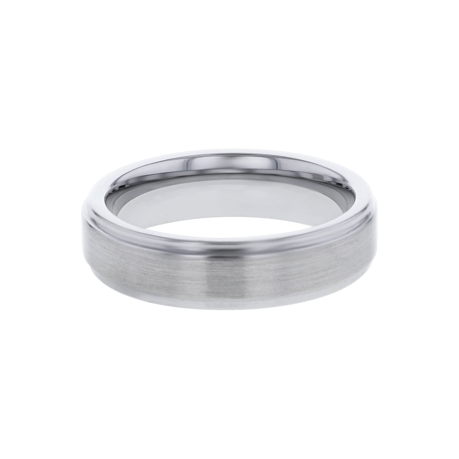 Dale Tungsten Step Edge Wedding Ring - 6mm